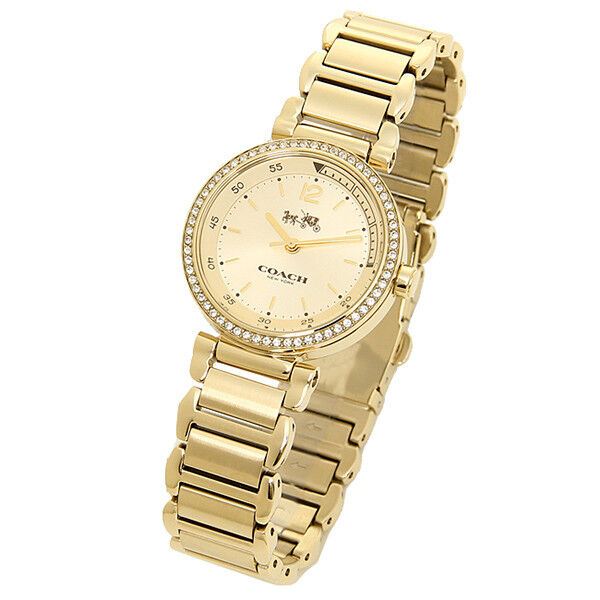 Coach Sport Diamonds Gold Dial Gold Steel Strap Watch for Women - 14502195 Buy Now By Coach