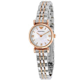 Emporio Armani Mother of Pearl Dial Two Tone Steel Strap Watch For Women - AR1689 Buy Now By Emporio Armani