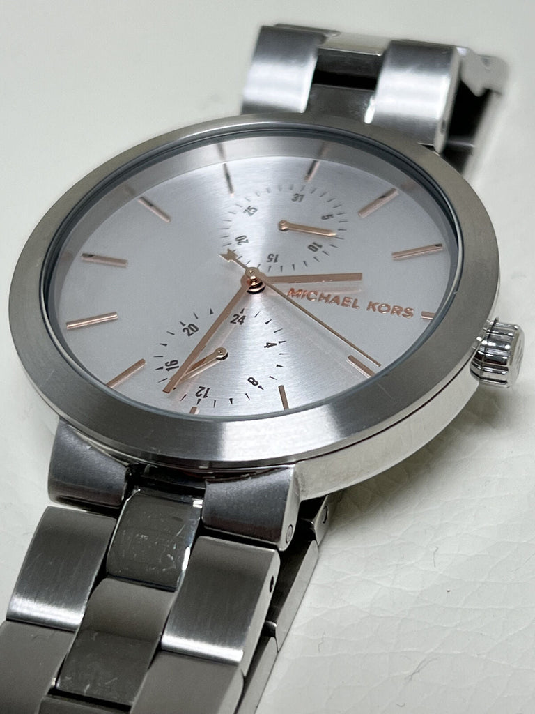 Michael Kors Garner Analog Silver Dial Silver Steel Strap Watch For Women - MK6407 Buy Now By Michael Kors