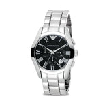 Emporio Armani Valente Chronograph Black Dial Silver Stainless Steel Watch For Men - AR0673 Buy Now By Emporio Armani