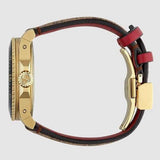 Gucci Dive Doraemon Quartz Brown Dial Brown Leather Strap Watch For Men - YA136335 Buy Now By Gucci