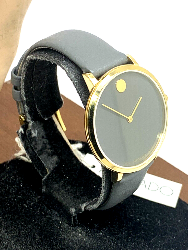 Movado 70th Anniversary Special Edition Grey Dial Grey Leather Strap Watch For Women - 0607140 Buy Now By Movado