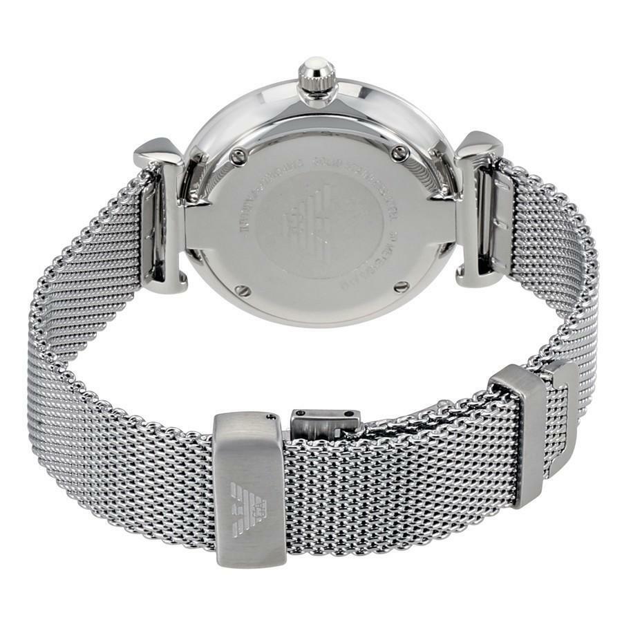 Emporio Armani Gianni T Bar Mother of Pearl Dial Silver Steel Strap Watch For Women - AR1955 Buy Now By Emporio Armani