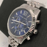 Michael Kors Lexington Chronograph Blue Dial Silver Steel Strap Watch for Men - MK8280 Buy Now By Michael Kors