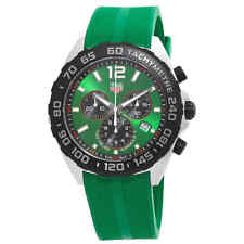 Tag Heuer Formula 1 Chronograph Green Dial Green Rubber Strap Watch for Men - CAZ101AP.FT8056 Buy Now By Tag Heuer