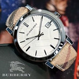Burberry The City Silver Dial Brown Leather Strap Watch for Women - BU9025 Buy Now By Burberry