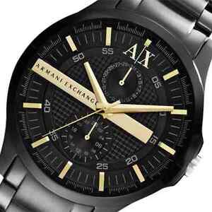 Armani Exchange Hampton Chronograph Black Dial Black Steel Strap Watch For Men - AX2121 Buy Now By Armani Exchange