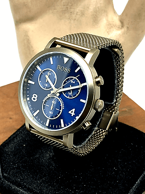 Hugo Boss Spirit Blue Dial Grey Mesh Bracelet Watch for Men - 1513693 Buy Now By Hugo Boss