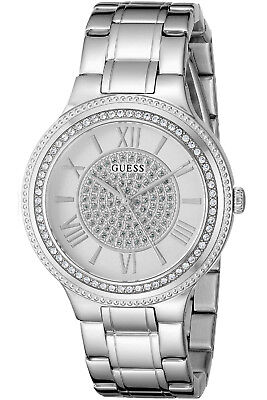 Guess Madison Diamonds Silver Dial Silver Steel Strap Watch for Women - W0637L1 Buy Now By Guess