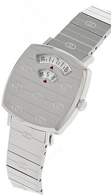 Gucci Grip Quartz Silver Dial Silver Steel Strap Watch For Men - YA157501 Buy Now By Gucci