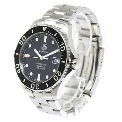 Tag Heuer Aquaracer Automatic Caliber 5 Black Dial Silver Steel Strap Watch for Men - WAN2110.BA0822 Buy Now By Tag Heuer