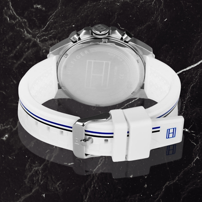 Tommy Hilfiger Multifunction Black Dial White Rubber Strap Watch for Men - 1791475 Buy Now By Tommy Hilfiger