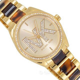 Michael Kors Janelle Quartz Gold Dial Two Tone Steel Strap Watch For Women - MK4730 Buy Now By Michael Kors