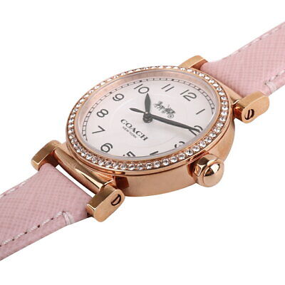 Coach Madison White Dial Pink Leather Strap Watch for Women - 14503395 Buy Now By Coach