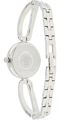 Bulova Crystal Black Mother of Pearl Dial Silver Steel Strap Watch for Women - 96L224 Buy Now By Bulova