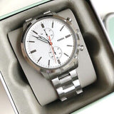 Fossil Townsman White Dial Silver Steel Strap Watch for Men - FS5346 Buy Now By Fossil