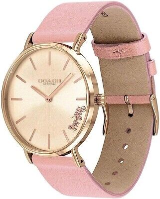 Coach Perry Rose Gold Dial Pink Leather Strap Watch for Women - 14503332-C Buy Now By Coach
