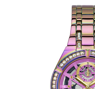 Guess Allara Quartz Purple Dial Purple Steel Strap Watch For Women - GW0604L4 Buy Now By Guess