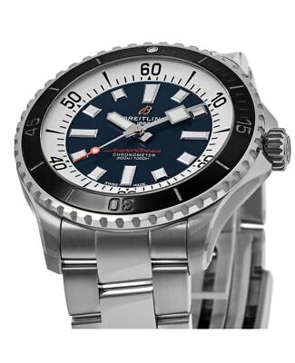 Breitling Superocean Automatic 44mm Blue Dial Silver Steel Strap Watch for Men - A17376211C1A1 Buy Now By Breitling