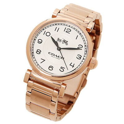 Coach Madison White Dial Rose Gold Steel Strap Watch for Women - 14502395 Buy Now By Coach