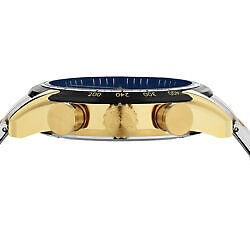 Versace V-Ray Chronograph Quartz Blue Dial Two Tone Steel Strap Watch For Men - VE2I01021 Buy Now By Versace