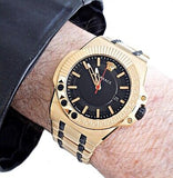 Versace Chain Reaction Quartz Black Dial Two Tone Steel Strap Watch for Men - VEDY00619 Buy Now By Versace