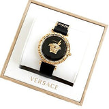 Versace Palazzo Empire Greca Black Dial Black Leather Strap Watch for Women - VEDV00119 Buy Now By Versace