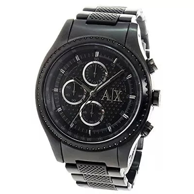 Armani Exchange Chronograph Black Dial Black Steel Strap Watch For Men - AX1605 Buy Now By Armani Exchange