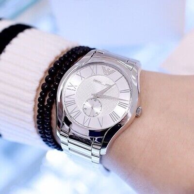 Emporio Armani Dress Quartz Silver Dial Silver Steel Strap Watch For Men - AR11084 Buy Now By Emporio Armani