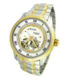 Bulova BVA Skeleton Silver Dial Two Tone Steel Strap Watch for Men - 98A123 Buy Now By Bulova