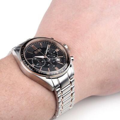 Hugo Boss Chronograph Black Dial Silver Steel Strap Watch for Men - 151080 Buy Now By Hugo Boss