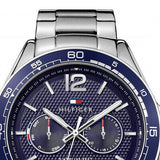 Tommy Hilfiger Erik Chronograph Blue Dial Silver Steel Strap Watch for Men - 1791366 Buy Now By Tommy Hilfiger