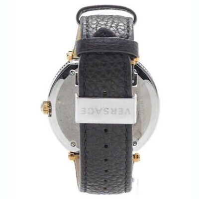 Versace V Metal Icon Quartz Silver Dial Brown Leather Strap Watch For Men - VQL010015 Buy Now By Versace