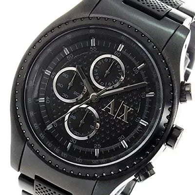 Armani Exchange Chronograph Black Dial Black Steel Strap Watch For Men - AX1605 Buy Now By Armani Exchange