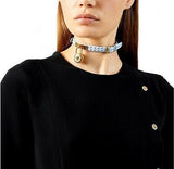 Versace Medusa Lock Icon Quartz White Dial Blue Leather Strap Watch for Women - VEDW00419 Buy Now By Versace