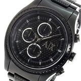 Armani Exchange Chronograph Black Dial Black Steel Strap Watch For Men - AX1605 Buy Now By Armani Exchange