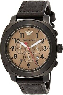 Emporio Armani Delta Chronograph Brown Dial Brown Leather Strap Dial Watch For Men - AR6055 Buy Now By Emporio Armani