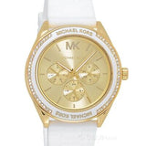 Michael Kors Jessa Quartz Gold Dial White Silicone Strap Watch For Women - MK7267 Buy Now By Michael Kors