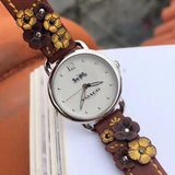 Coach Delancey White Dial Floral Brown Leather Strap Watch for Women - 14502761 Buy Now By Coach