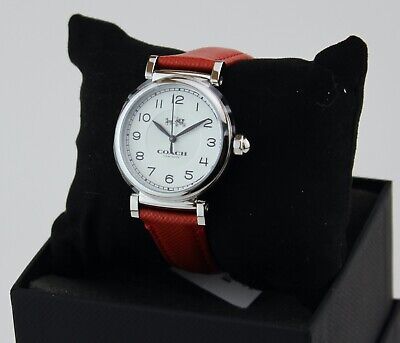 Coach Madison White Dial Red Leather Strap Watch for Women - 14502407 Buy Now By Coach