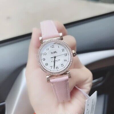 Coach Madison White Dial Pink Leather Strap Watch for Women - 14503395 Buy Now By Coach