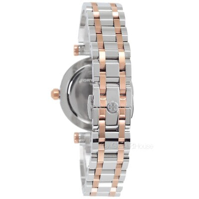 Tory Burch Classic T White Dial Two Tone Steel Strap Watch for Women - TBW9011 Buy Now By Tory Burch