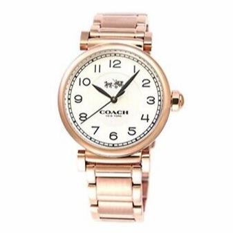 Coach Madison White Dial Rose Gold Steel Strap Watch for Women - 14502395 Buy Now By Coach