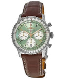 Breitling Navitimer B01 Chronograph 41 Green Dial Brown Leather Strap Watch for Men - AB0139211L1P1 Buy Now By Breitling