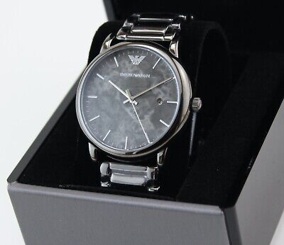 Emporio Armani Luigi Analog Grey Dial Grey Steel Strap Watch For Men - AR11155