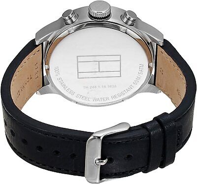Tommy Hilfiger Sport Chronograph Black Dial Black Leather Strap Watch for Men - 1791050 Buy Now By Tommy Hilfiger