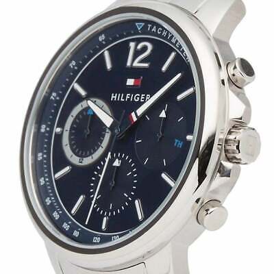 Tommy Hilfiger London Chronograph Quartz Blue Dial Silver Steel Strap Watch for Men - 1791534 Buy Now By Tommy Hilfiger