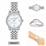 Coach Delancey Mother of Pearl Dial Silver Steel Strap Watch for Women - 14502477 Buy Now By Coach