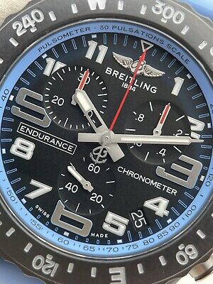 Breitling Endurance Pro Black Dial Light Blue Rubber Strap Watch for Men - X82310281B1S1 Buy Now By Breitling