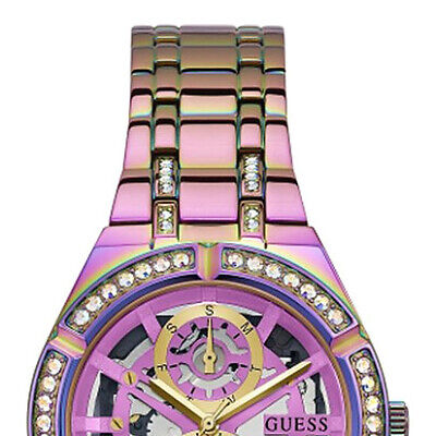 Guess Allara Quartz Purple Dial Purple Steel Strap Watch For Women - GW0604L4 Buy Now By Guess
